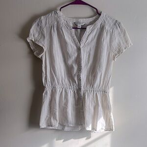 Banana Republic cream button down top